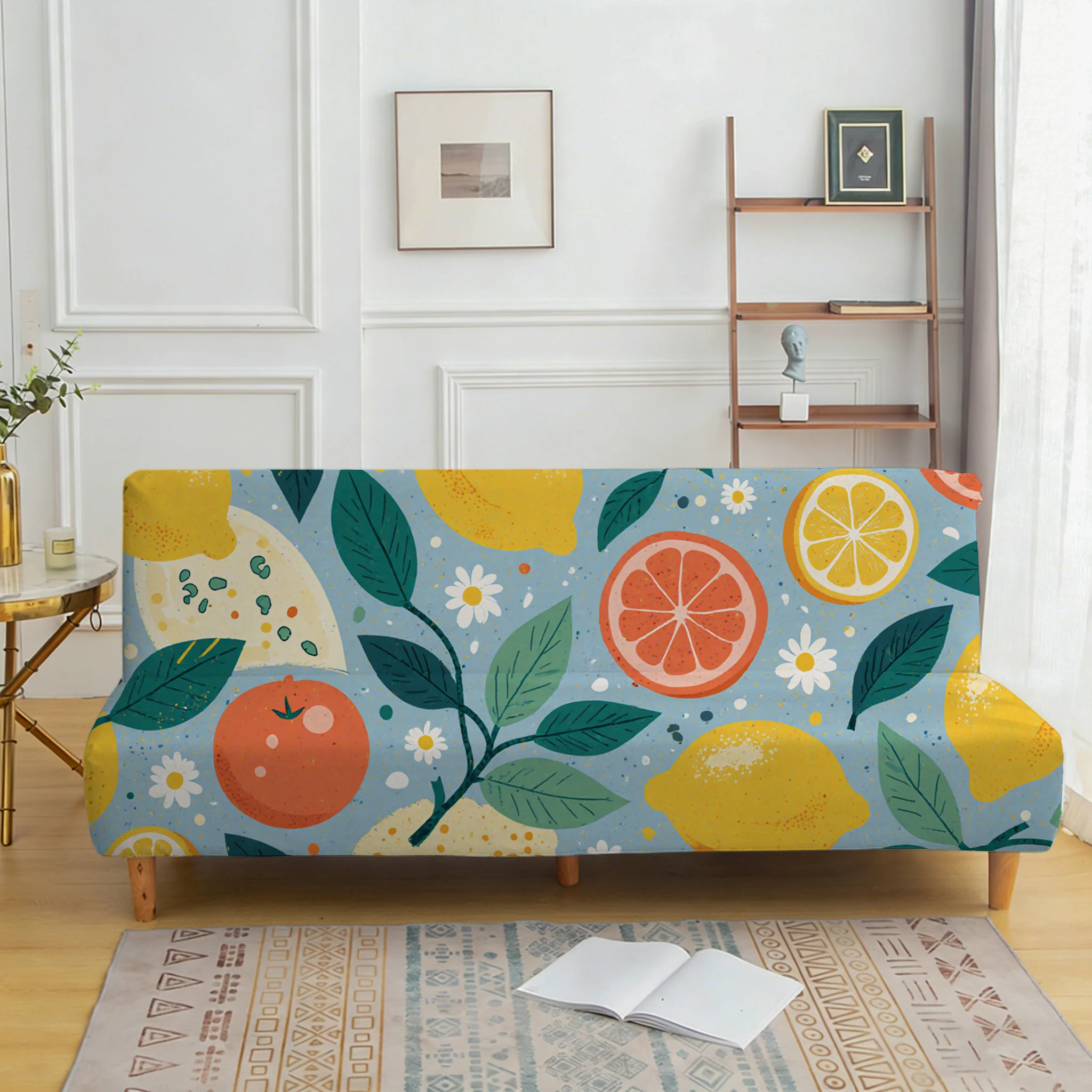 Fresh fruit elastic sofa bed cover, living room sofa bed cover, dustproof machine washable sofa bed cover