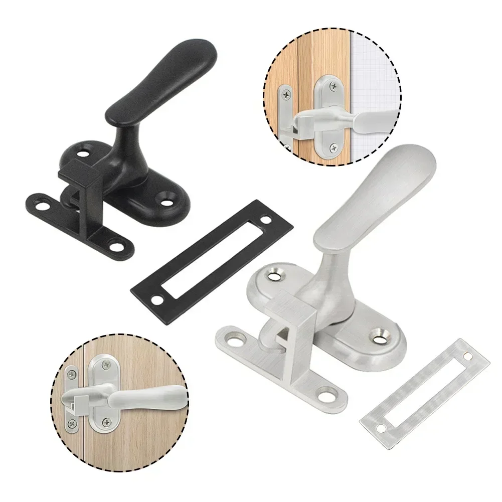 Door Lock Stainless Steel Latch Anti-Theft Lock Door Buckle Wooden Door Latch Bolt  Exposed Installation Handle Latch