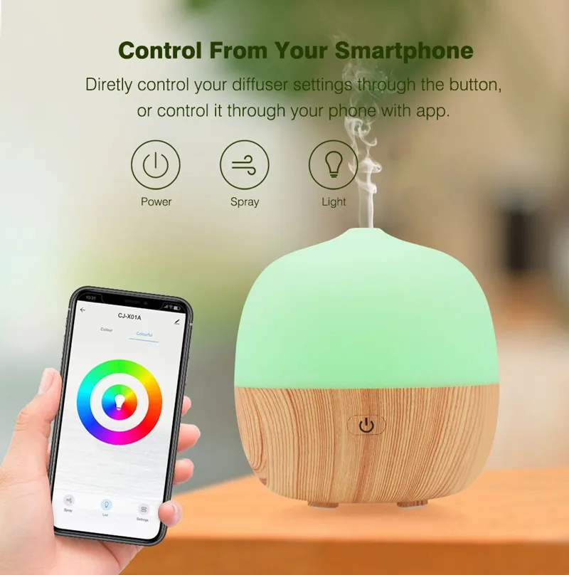 رذاذ ذكي محمول للزيوت العطرية الباردة بالموجات فوق الصوتية، ناشرات رائحة صغيرة محمولة