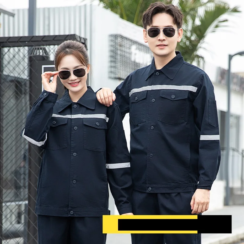 Hi Vis 綿マイナーポーター作業服男性反射ストライプ安全作業服電気労働者つなぎ服溶接スーツ 4x