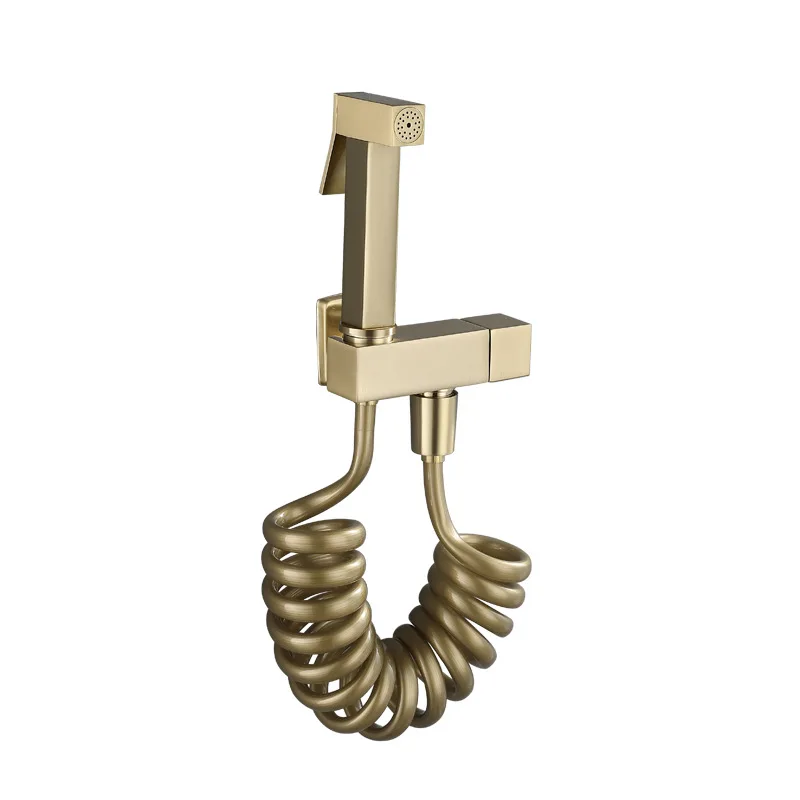 

Brass gold all copper toilet significant other spray gun set