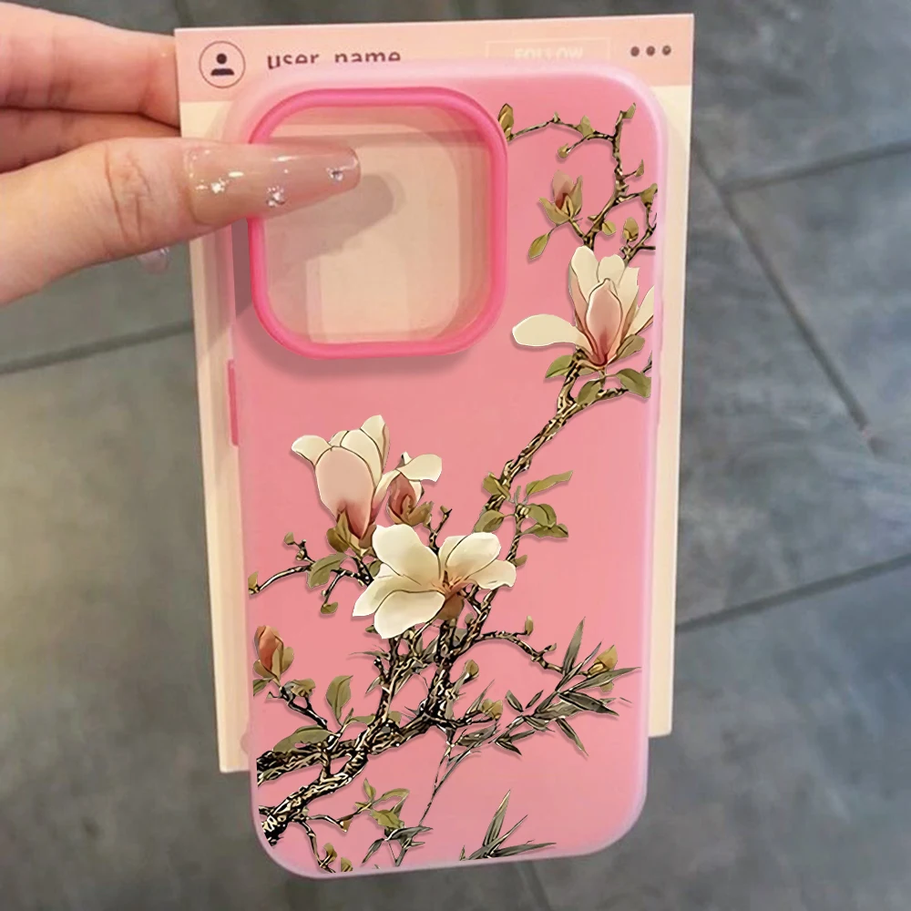 Magnolia Flowers Phone Case For Xiaomi Redmi Note 14 Pro 4G Cases Redmi Note 13 12 Pro 15C 14C 13C 11 10 Pro 5G Anti Fall Funda view 6