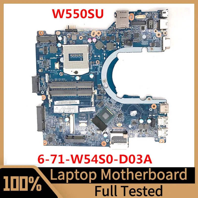 

6-71-W54S0-D03A Mainboard For Hasee W550SU Laptop Motherboard 6-77-W550SU10-D03A-14 DDR3 100% Full Tested Working Well