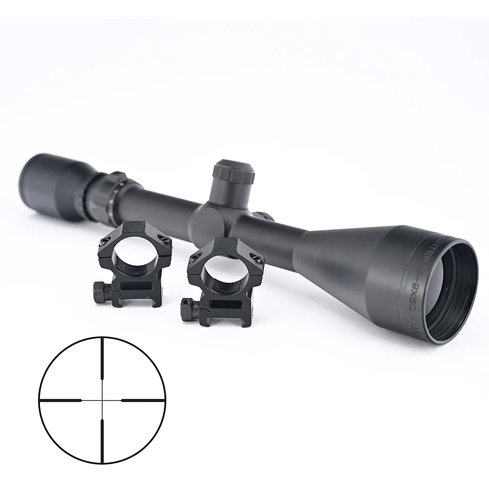 Shooin 3-9x50 Riflescope Optics Scope 1 Inch Tube Ring 1/8 MOA