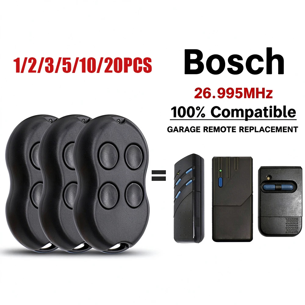 Scimagic-RC Remote Control Compatible with BOSCH 26.995MHz Garage Door Opener Gate Transmitter Keychain Commands