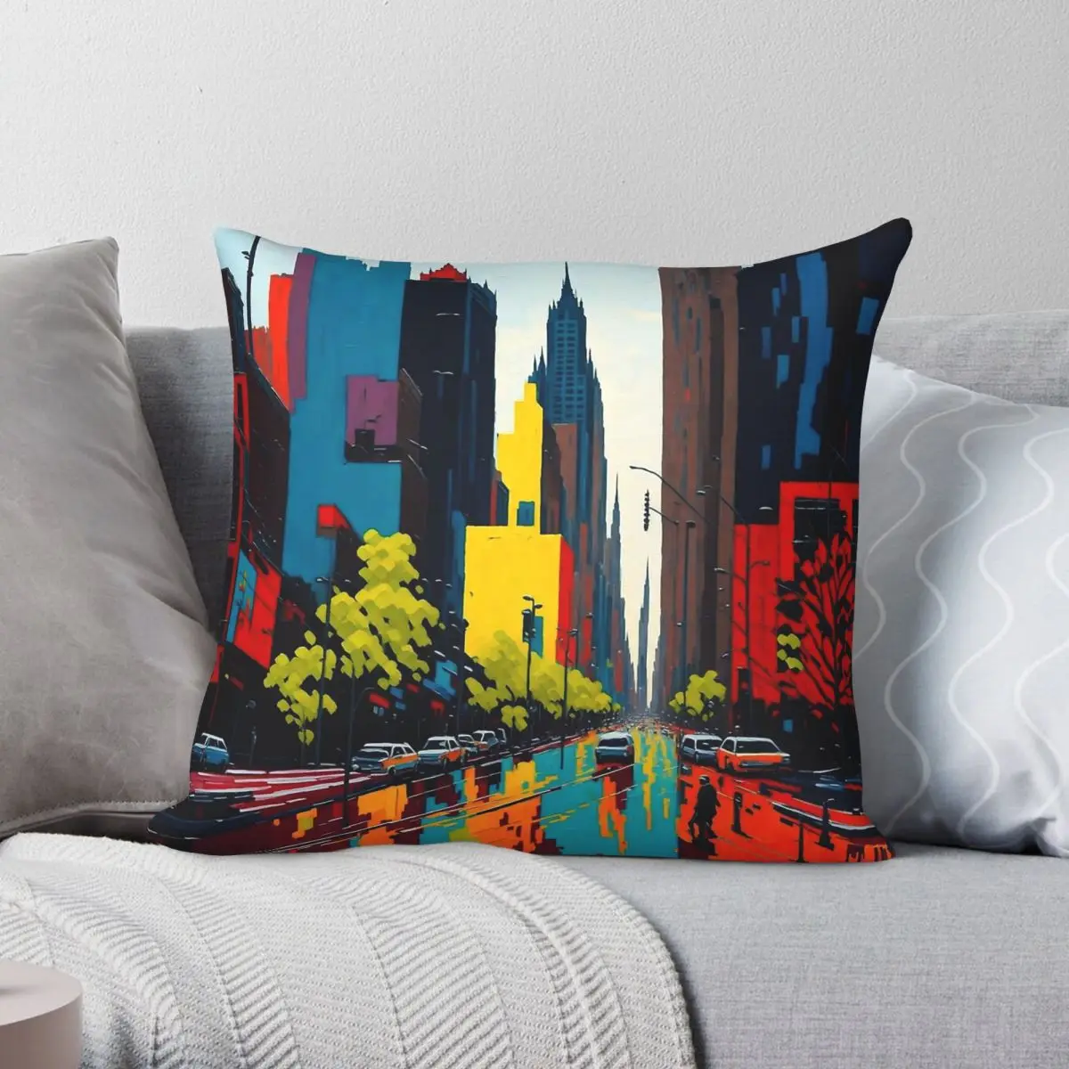 Melbourne Australia City Aesthetic Square Pillowcase Polyester Linen Velvet Printed Decor Throw Pillow Case Room Cushion 45x45