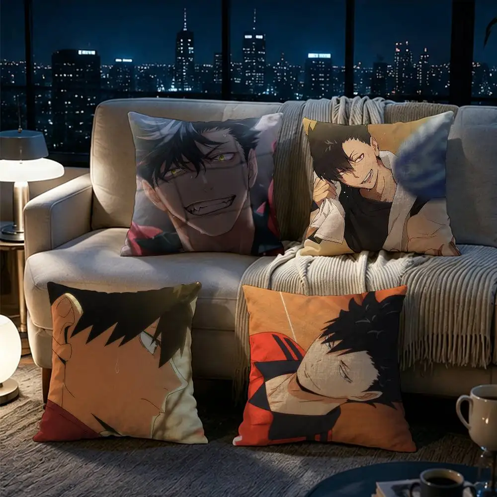 Haikyuus Tetsuro Kuroo Double-sided printed pillow cover Solid color minimalist pillowcase, fits all bedroom styles
