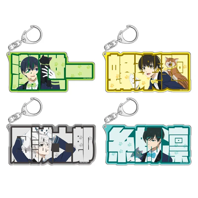 Blue key Acrylic Keychains Figures Model Chigiri Hyouma Isagi Yoichi Bachira Meguru Seishiro Pet Cat Keychain Key Ring Pendant