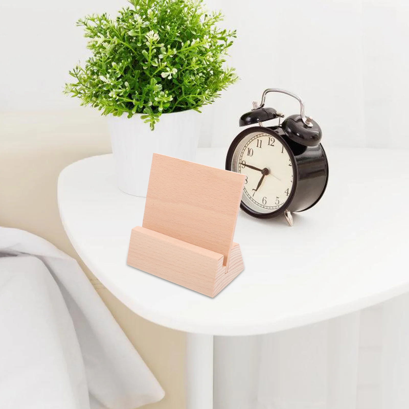 

Desk Calendar Base Cards Game Accessory Photo Display Stand Wooden Name Holders