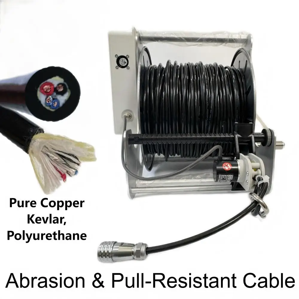 Customize CCTV 30cm Pipeline Inspect Crawler IP68 Waterproof 200 Meters Cable Large Sewer APP Software Count Length