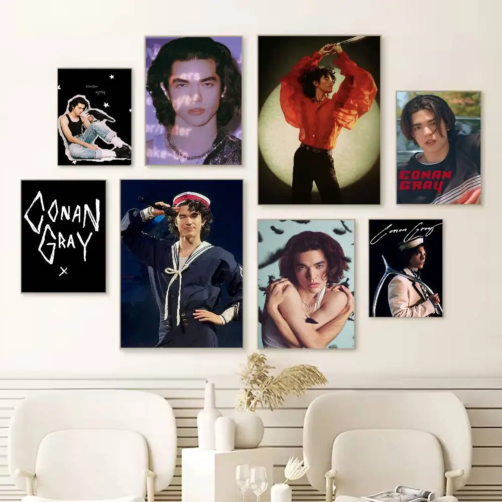 C-Conan Gray Wishbone Poster HD Quality Wall Art Retro Posters For Home Room Wall Decor Self Adhesive
