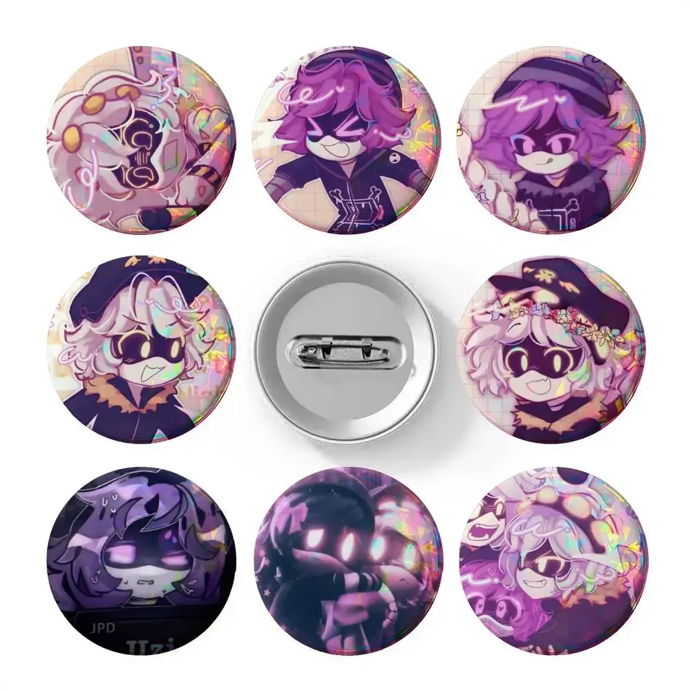 Anime M-Murder D-Drones N Lizzy Uzi    Badges Button Round Creative Pin Brooch Badge Bag Decor Accessories Fans Collect
