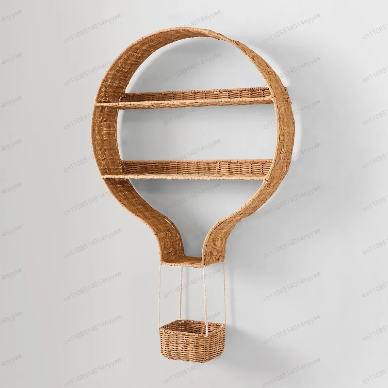 Nordic Woven Wall Basket | Hot Air Balloon Shaped Storage, Rustic Hanging Organizer for Plants, Toys & Sundries