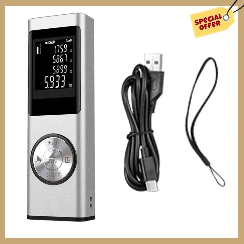 

40M Smart Digital Laser Distance Meter Range Portable Rangefinder Range Finder Mini Handheld Distance Measuring Tool