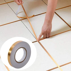 Cinta autoadhesiva a prueba de moho para huecos de azulejos, pegatina de pared para suelo de sala de estar, tira de lámina de sellado para huecos, decoración interior del hogar, 1 rollo de 50M