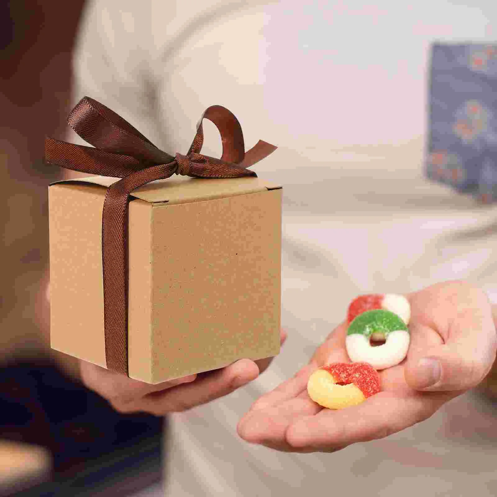 

50 Set Candy Box Packaging Gift Accessory Packing Decoration Boxes Party Favors Polyester For Valentines Day Presents Festive