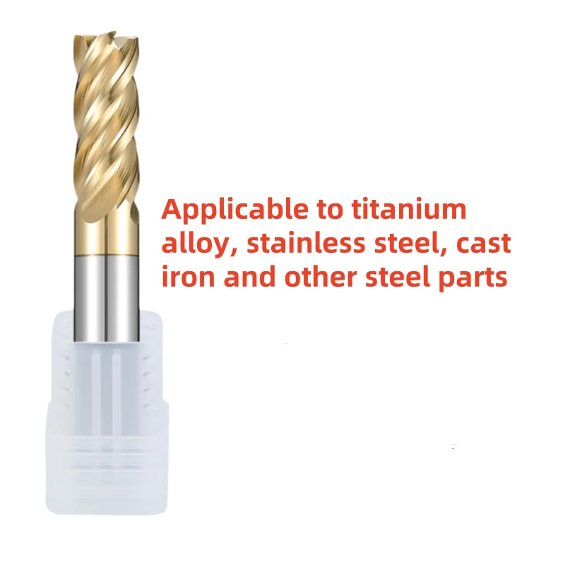 1PCS 1-20 HRC70 4Flute Milling Cutter Carbide Titanium Alloy Nano Coating Flat End Mill For Maching Endmill Tool