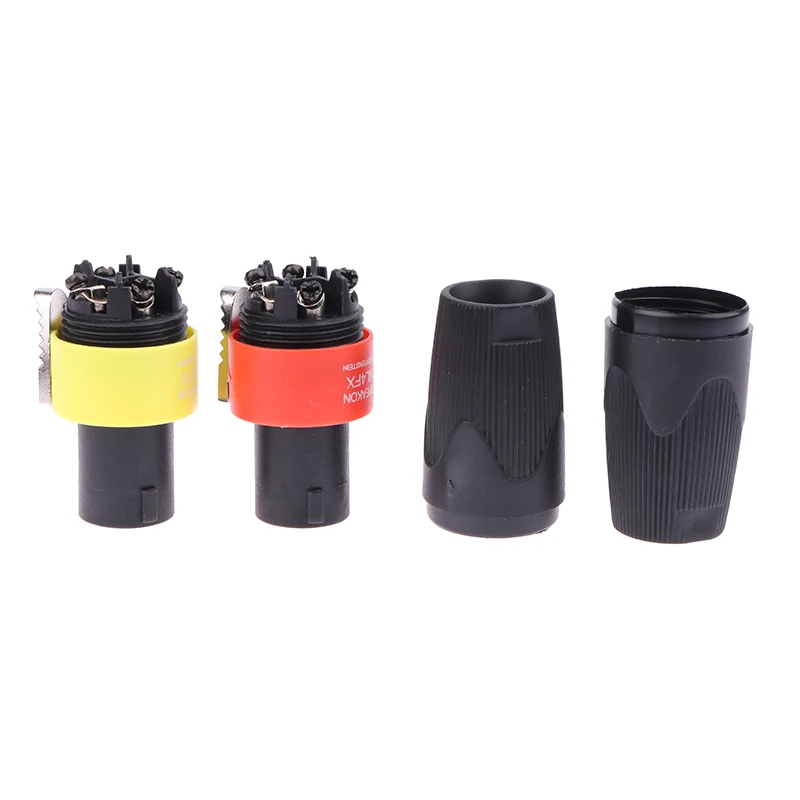 1Pcs 4-Pole 4Pin NL4FC Speaker Connector Ohm Plug Speaker Audio Cable Adapter Twist Lock 4 Pin Speakon Female Jack Accessories