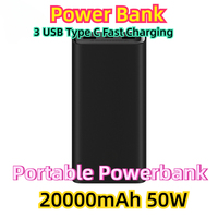 For Xiaomi Power Bank 3 20000mAh 50W 3 USB Type C Fast Charging Portable Powerbank 20000 External Battery Poverbank