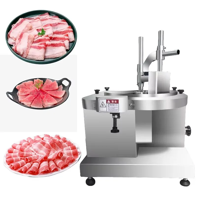 

Automatic electric mutton goat meat cutter Stainless steel frozen meat slicer Commercial automatic fresh meat