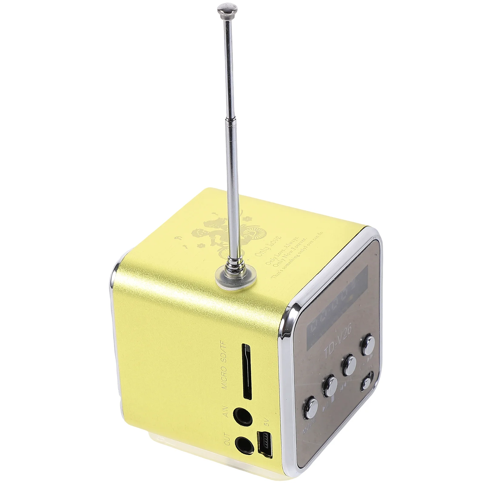 

Speaker Small Outdoor Camping Speakers Portable Mini Radio Number Retro Green Travel for Home