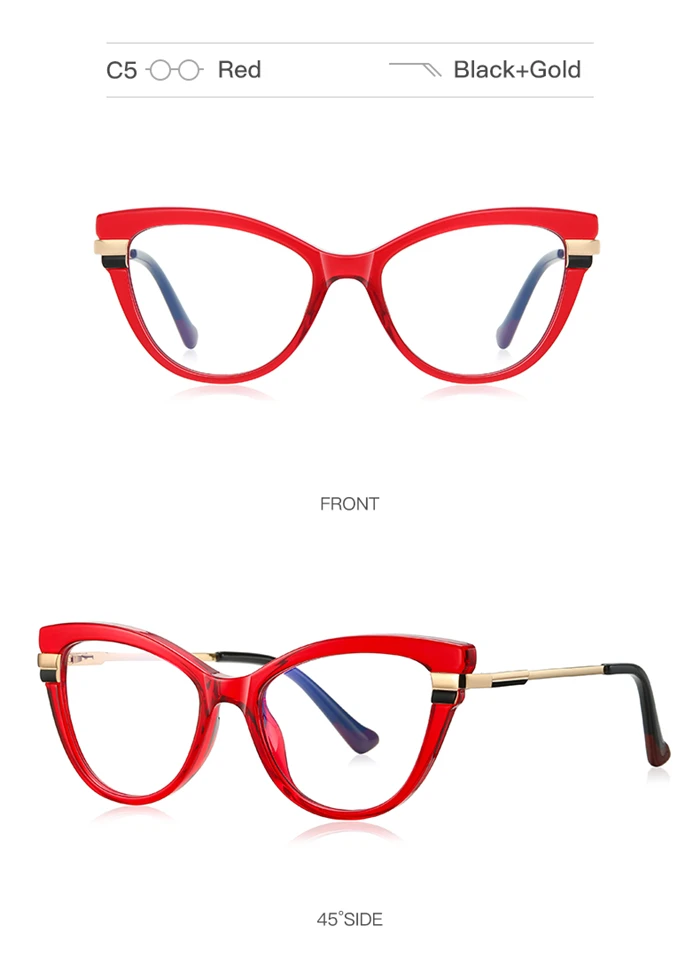 Lila Rahmen Cat Eye Minus Sight Kurzsichtige Brille für Frauen Federscharnier Student Kurzsichtigkeitsbrille 0 -0,5 -0,75 bis -6,0 – Detail 16