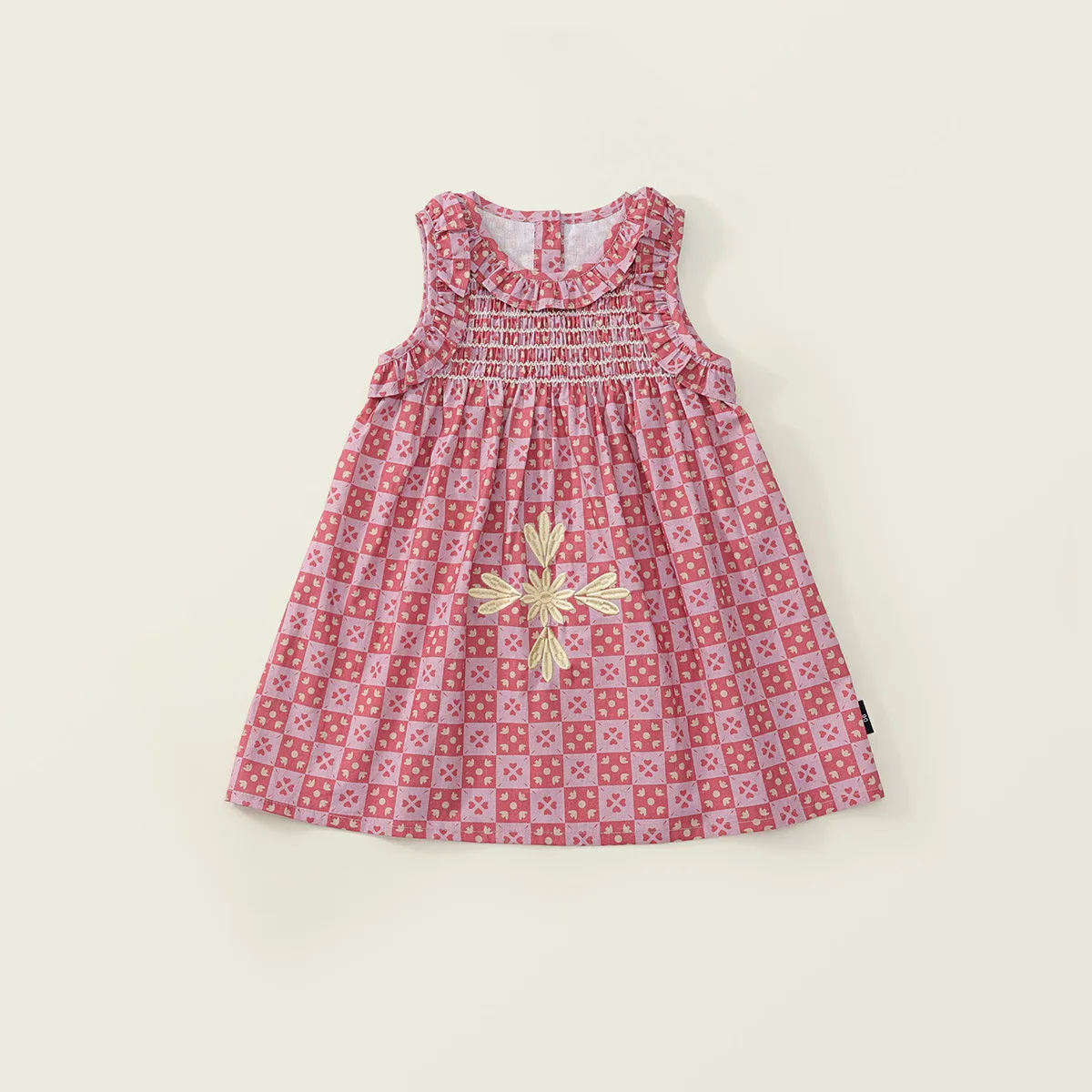 Girls' Embroidered Dress Summer New Children's Countryside Style Doll Collar Floral Sleeveless Vest Dress Toddler Girl Clothes