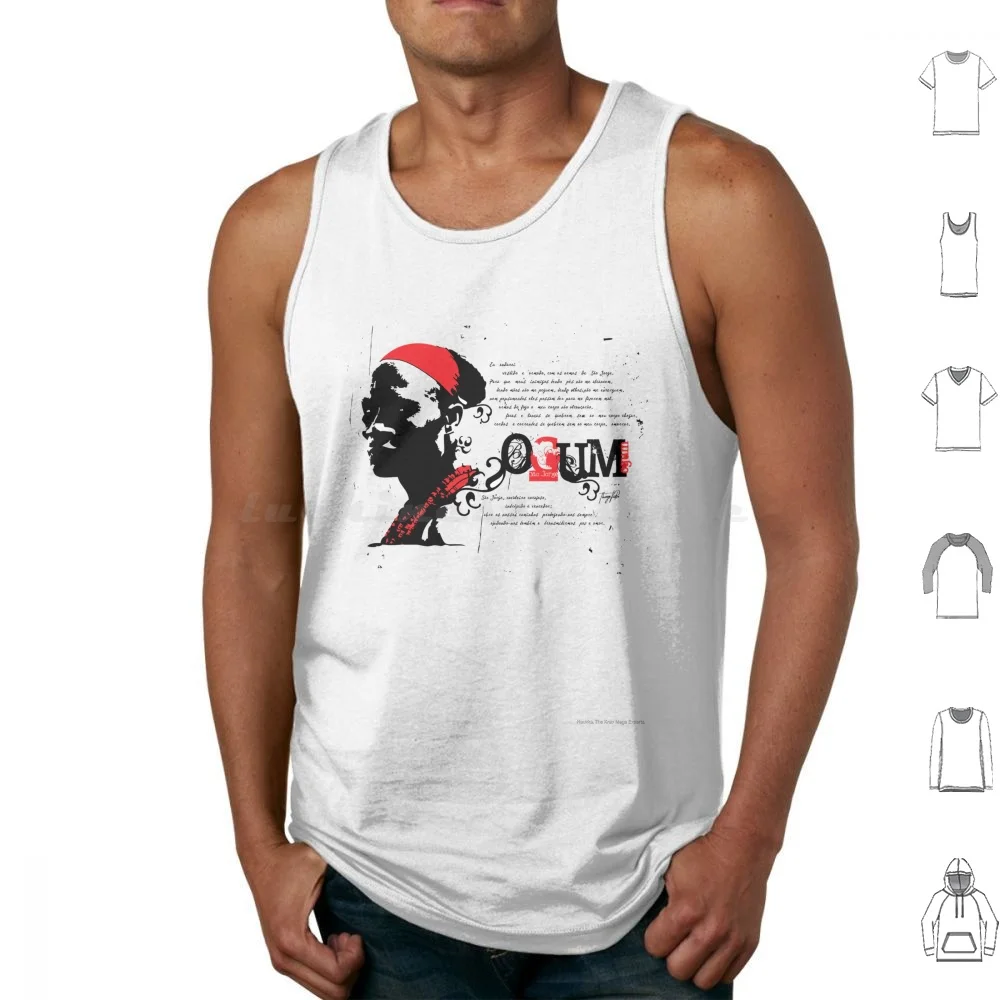 Ogum Tank Tops Vest Sleeveless Ogum Umbanda Fire Ogunhê Saravá Lei Religi ? O Afro Brazil S ? O Jorge