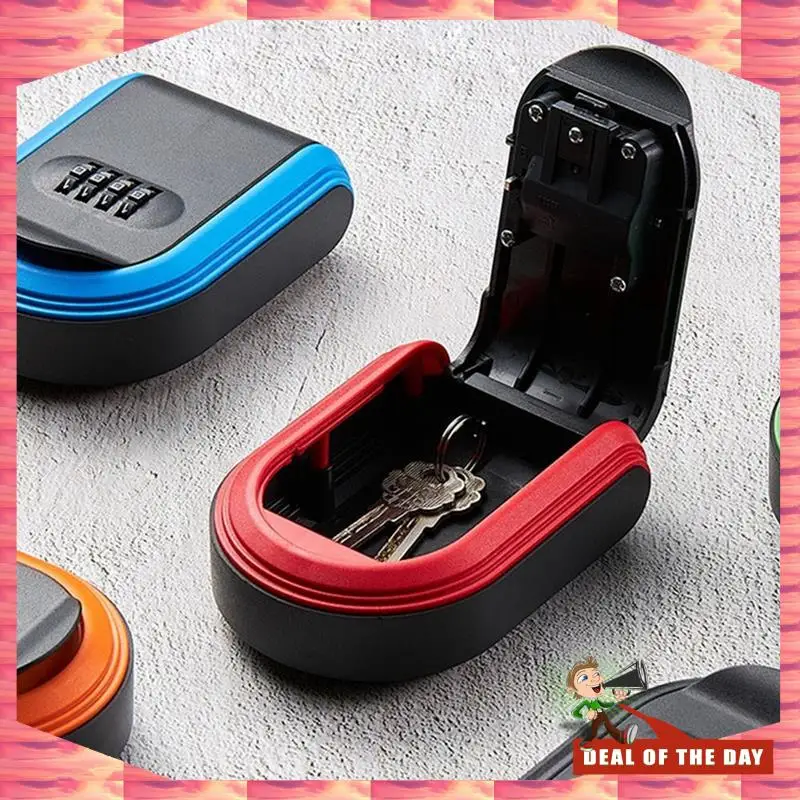 

24-Hour Delivery Key Safe Box Weatherproof 4 Digit Combination Outdoor Key Security Storage Case Key Lock Box Wall Mounted Easy