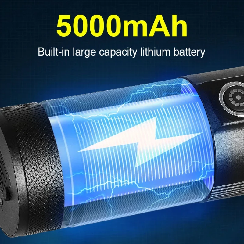 2025 Super Bright LED Torch Light Waterproof  Rechargeable Flashlights Ultra Powerful Flashlight Bring Camping Fishing Lights