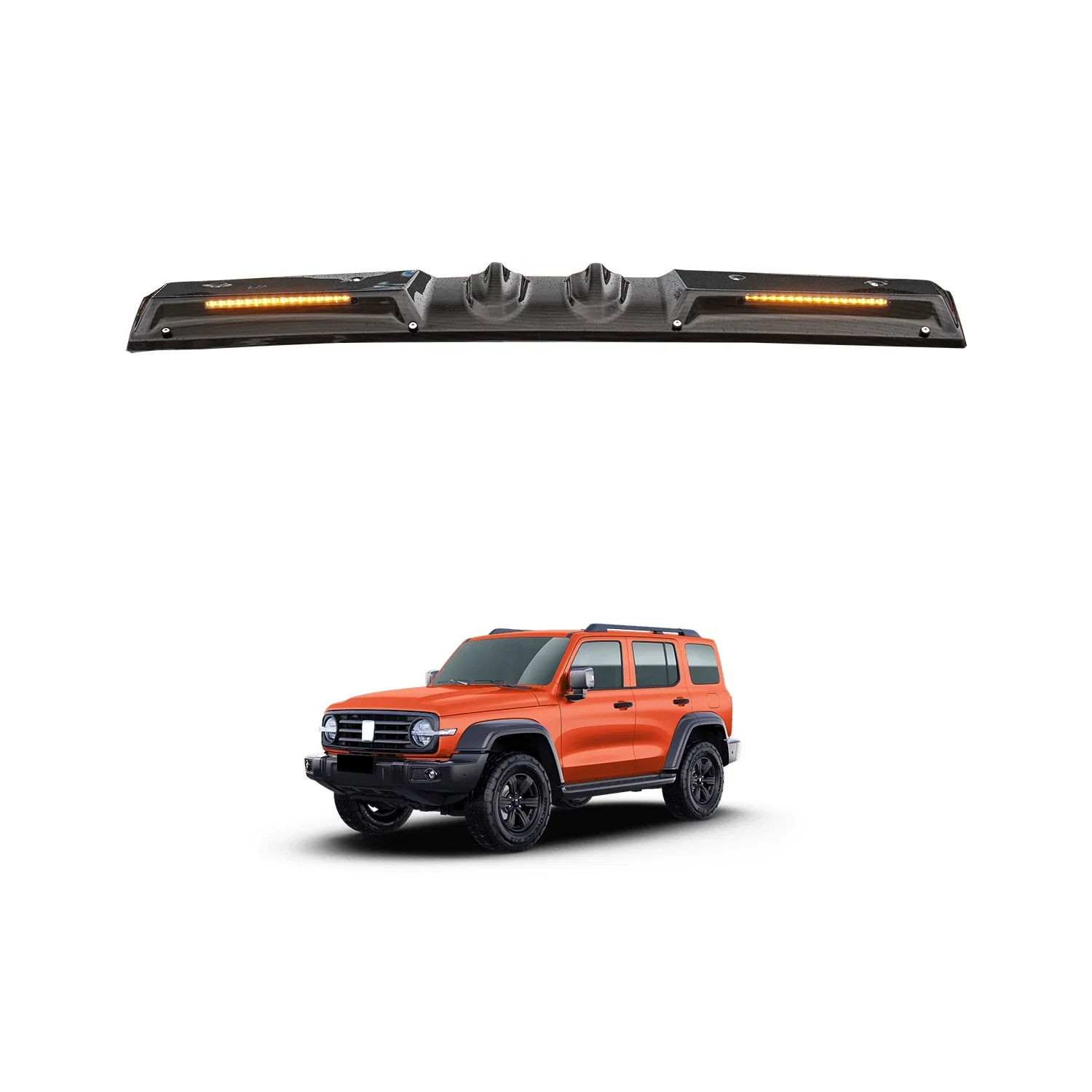 New Automotive TXR Front Carbon Fiber Black Top Roof Light Waterproof Quality Auto Exterior Accessories for TANK 300 2021-