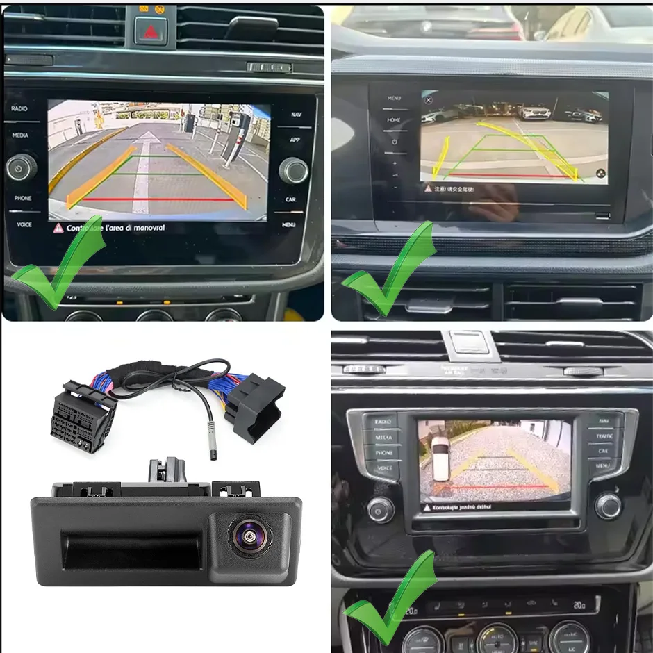 GreenYi Canbus Dynamic Camera For VW Tiguan ll 2016~2023 Rear View Camera Reversing CAM For MlB Unit Original Screen Plug&Play