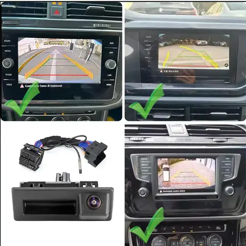 GreenYi Canbus Dynamic Camera For VW Tiguan ll 2016~2023 Rear View Camera Reversing CAM For MlB Unit Original Screen Plug&Play