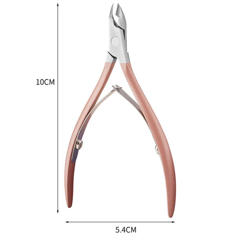 Novo 1pc de aço inoxidável cortador de unhas removedor de pele morta tesoura cuidados com os pés toe cutícula pinças manicure unhas arte ferramenta