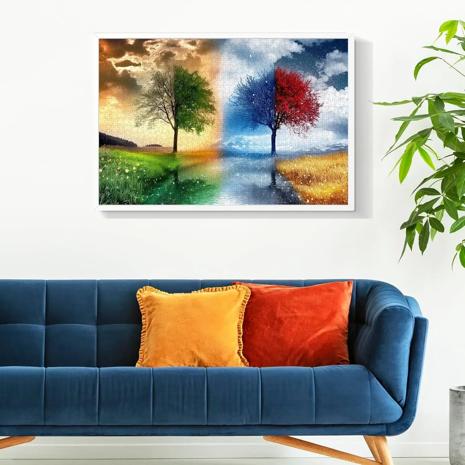 120/300/500/1000 sztuk drzewo czterech pór roku życie puzzle dla dorosłych wystrój domu gry puzzle rodzinne zabawki edukacyjne
