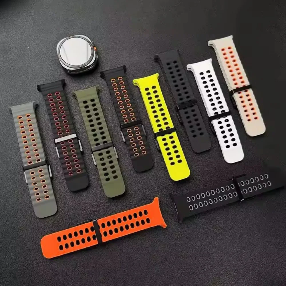 Cinturini per Samsung Galaxy Watch Ultra 47mm Accessori Bracciale sportivo in silicone marino Correa Galaxy Watch 7 Ultra Band