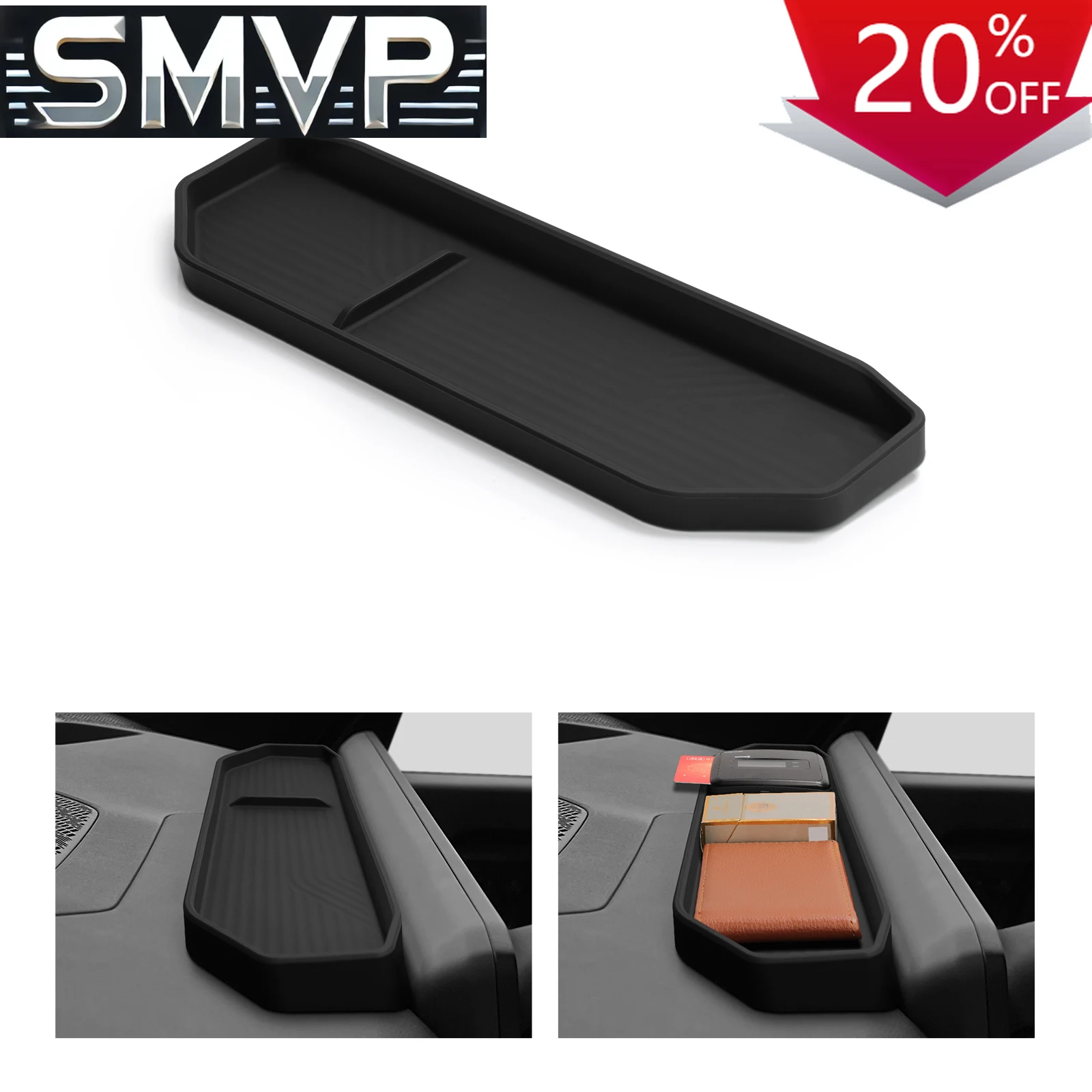 

Fit For Kia EV9 2025 2024 Car Dashboard Tray Silicone Center Console Hidden Storage Box Behind Screen Tidying