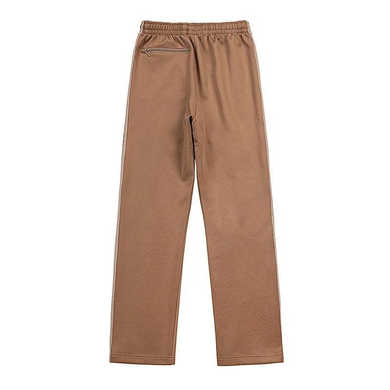 Brown 2024ss New Logo Embroidery Pants Men Woman Side Edge Stripe Weaving Straight Cylinder Loose Casual Trousers