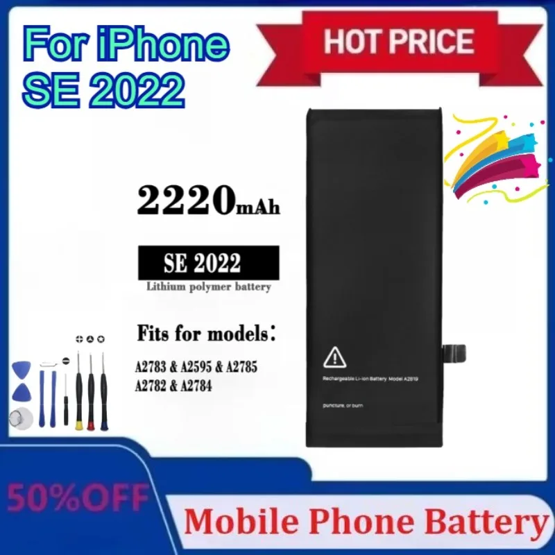 

Новая сменная батарея для IPhone 5 Se/8 SE/Se 2016/SE 2020/SE 2022/с инструментами для аккумулятора мобильного телефона