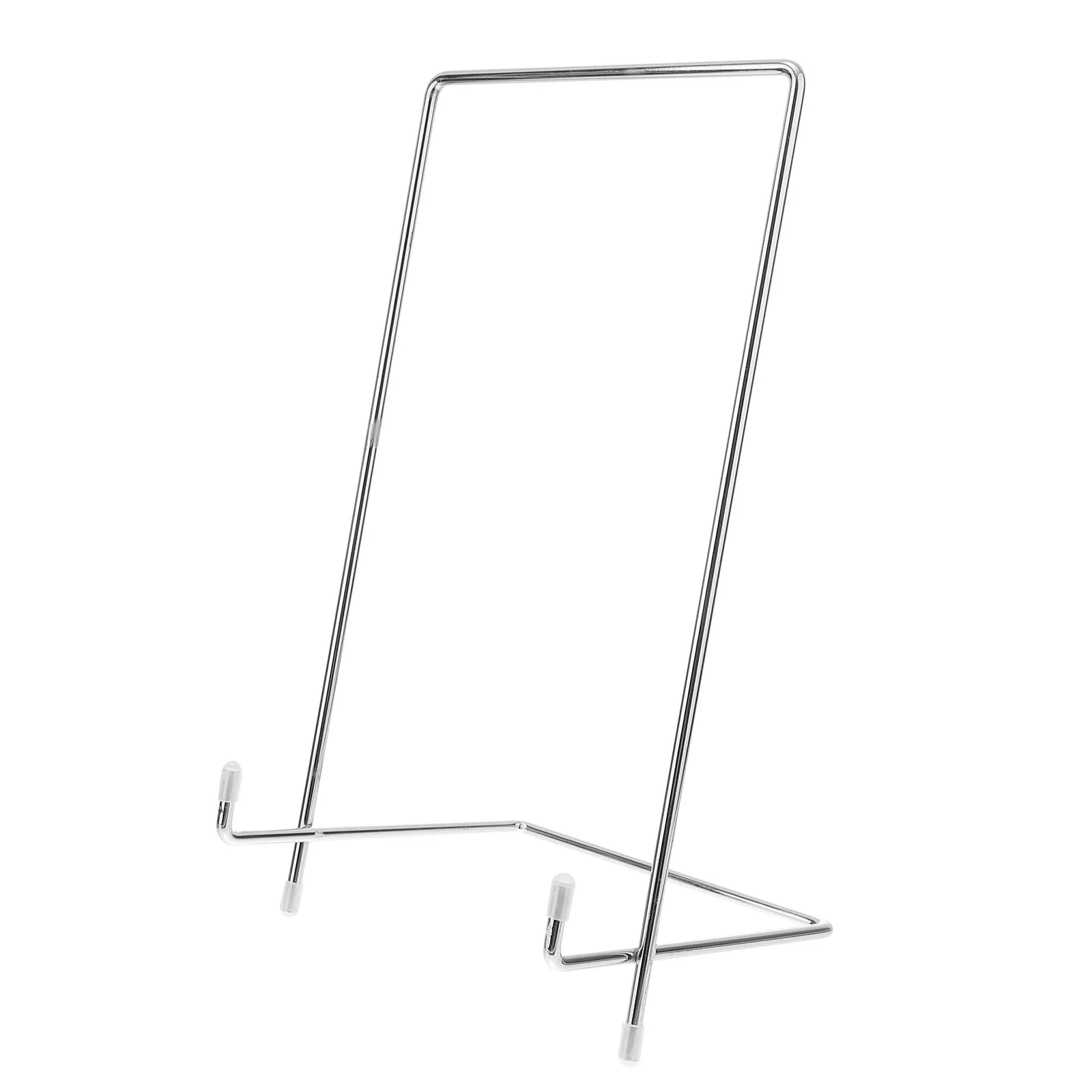 Heavy Duty Iron A-Frame Display Stand for Photo Frames Plates Books Artworks Collector Items Home Store Exhibition Decor Silver