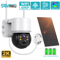 WiFi PTZ Solar Camera Outdoor Wireless IP Camera HD 4MP PIR Human Detection With Solar Panel Video Surveillance Battery Camera