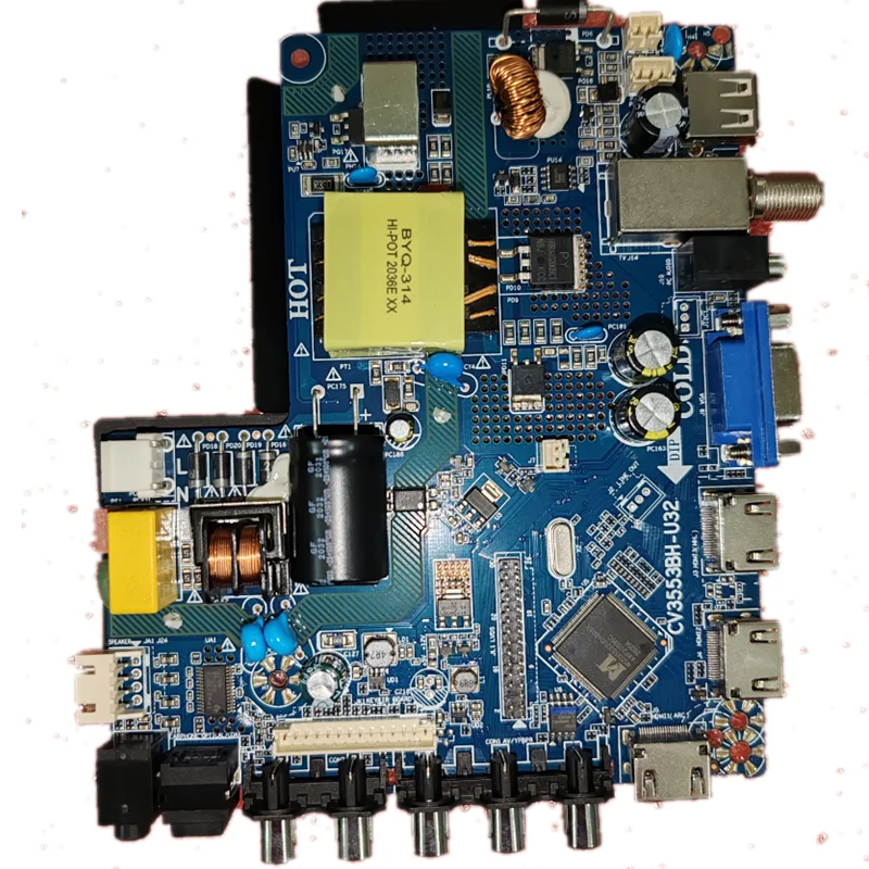 CV3553BH-U32   Three in one TV motherboard, tested well, physical photo taken for  36v 500ma