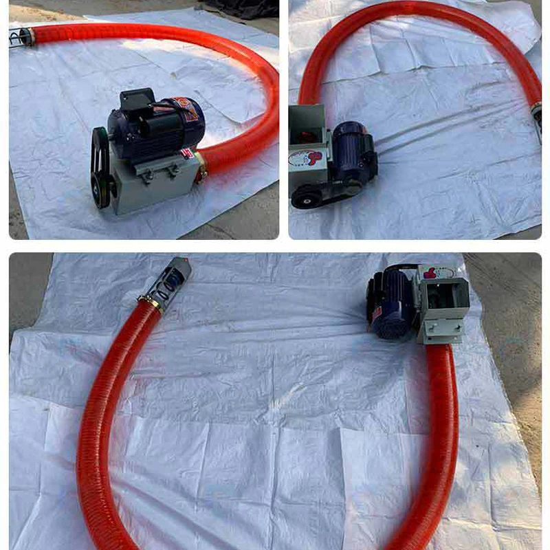 100mm*12M 4.5kw Grain suction machine farm hose Cement sand dry powder dumping machine Vehicle-mounted spiral 220V/380V