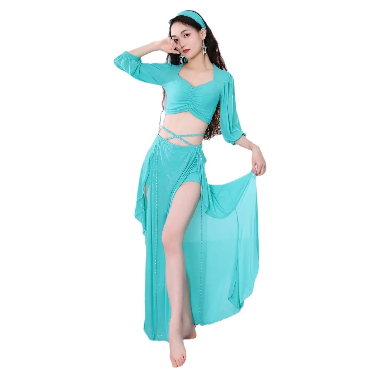 

Belly Dance French Court Style Skirt Set New Oriental Dance Performance Practice Clothes Women's Group Uniforms Class Uniforms