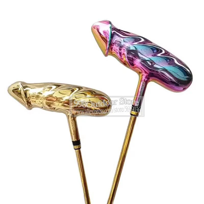 Unisex kluby golfowe fioletowy Putter golfowy indywidualność wał stalowy 33 34 lub 35 Cal