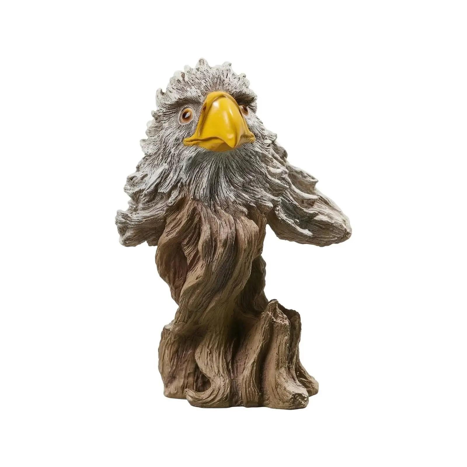 Decorative Owl Sculpture Synthetic Resin Rustic Finish for Shelf Mantel Desk Animal Art Display