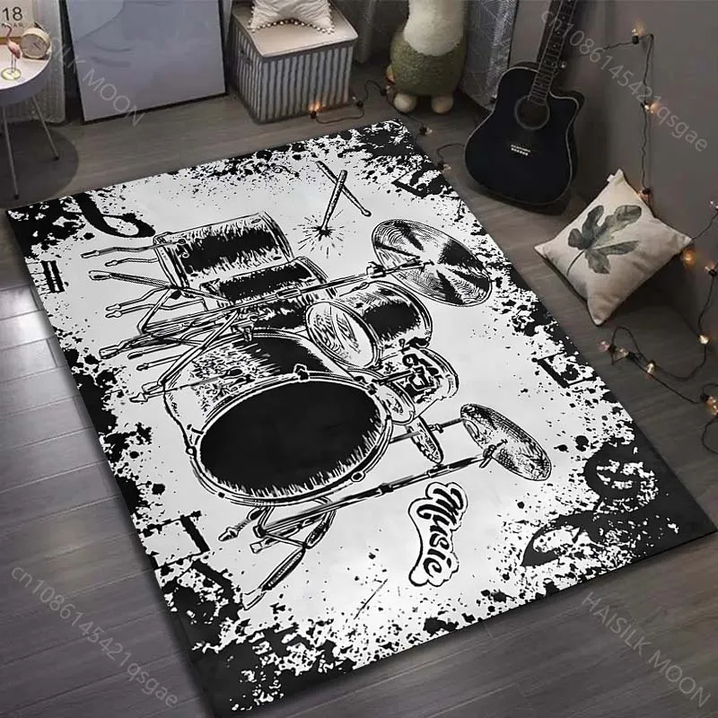 مختلف الأحجام مجموعة طبلة الإبداعية طباعة السجاد لغرفة المعيشة غرفة نوم السرير أريكة الجدول الكلمة حصيرة منطقة المنزل البساط ديكور حجم كبير #2