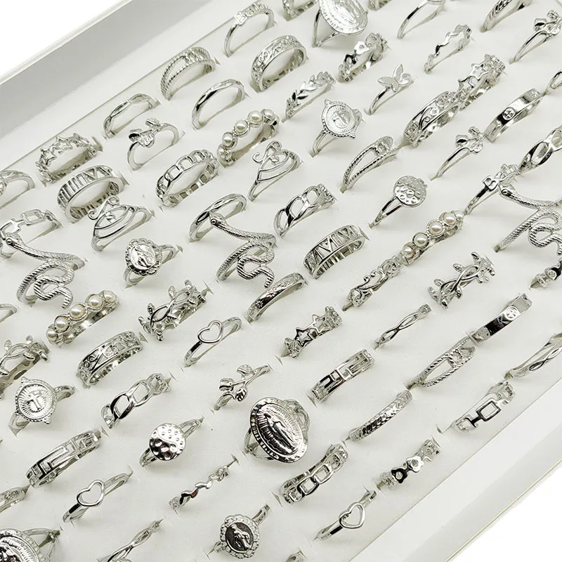 30 teile/los Fabrik Großhandel Dropshipping Antike Design Finger Ringe Set Mix Stil Frauen Alle Spiel Geschenk Party Bar Schmücken Mädchen