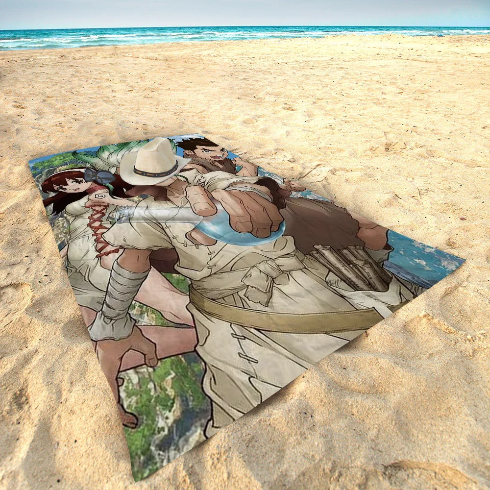 Dr STONE Microfiber Blanket Quick Drying Beach Towels Oversized Printing Super Absorbent Pool Towel Blanket