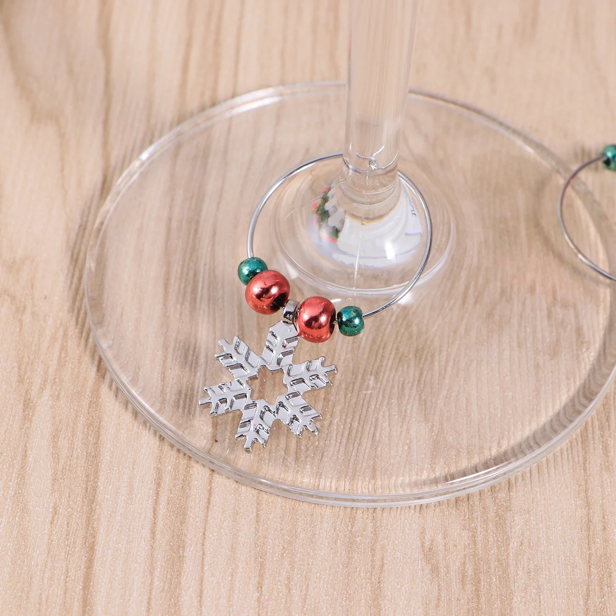 

6 Pcs Wine Glass Ring Decoration Cocktail Markers Charms Christmas Themed Drink Rings Festive